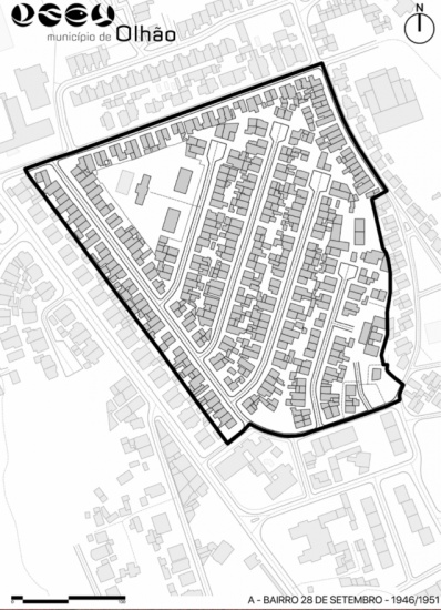 Neighborhood of Housing for the Poor Classes - 28 de Setembro - architects António Gomez Egea and Luís Guedes - 1946/49
