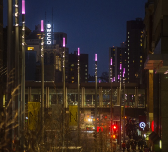 Illuminating the New Nicollet - Photo By: Nicollet’s 1500 LEDs include 12 programmable lanterns. Photo by James Corner Field Operations.