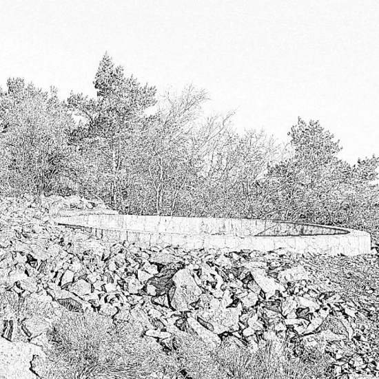 Emplacement du canon anti-aérien de 40 mm