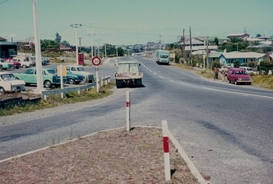 McIlwain House (528 Glenfield Road) - Photo By: <a href="https://kura.aucklandlibraries.govt.nz/digital/collection/photos/id/29182 ">Shops at corner of Glenfield and Wairau Roads, 1970s. Auckland Libraries Heritage Collections G0415.</a>