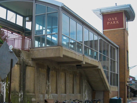 North Blvd. & Marion: METRA Oak Park Station
