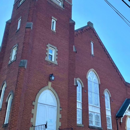 202 East Sprague Street, Trinity Moravian Church, 1911, 1927, 2001