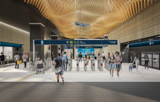 City Rail Link viewing platform - Photo By: <a href="https://www.cityraillink.co.nz/crl-stations-maungawhau">Inside the new station</a>