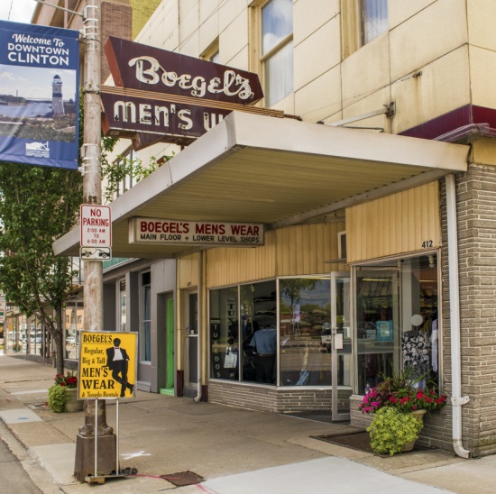 Boegel's Men's Wear - Photo By: Clinton, IA CVB